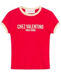 Valentino - Chez -Printed Crewneck T-Shirt - Lyst
