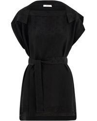 Ferragamo - Ferragamo Monogram Waist Detailed Blouse - Lyst