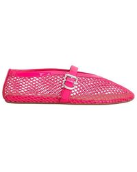 Alaïa - Alaïa Mesh Strap Ballet Flats - Lyst
