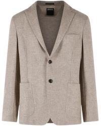 ZEGNA - Single-Breasted Patch-Pocket Blazer - Lyst