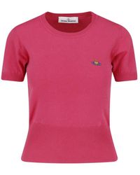 Vivienne Westwood - Orb Embroidered Knit Top - Lyst