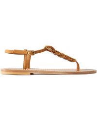 K. Jacques - Woven Suede Sandals - Lyst