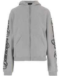 Balenciaga - Cursive Zip-Up Hoodie - Lyst