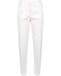 Pinko - Cropped Straight-Leg Trousers - Lyst