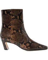 Stuart Weitzman - Square Toe High Heeled Ankle Boots - Lyst