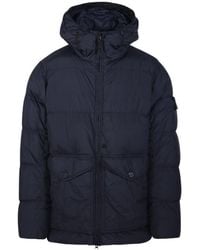 Stone Island - Hooded Puffer Jacket - Lyst