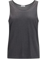Brunello Cucinelli - Crew Neck Knitted Vest - Lyst