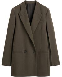 TOTEME - Totême Double-Breasted Peak-Lapel Blazer - Lyst