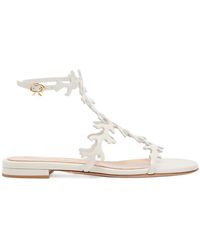 Gianvito Rossi - Ocean Coral-Design Glossed Nappa Sandals - Lyst