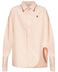 The Attico - The Logo Embroidered Buttoned Shirt - Lyst