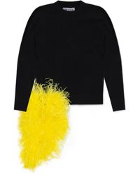 The Attico - The Blanche Feather Detailed Sweater - Lyst