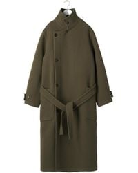 Lemaire - Double-Breasted Belted Coat - Lyst