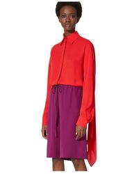 Valentino - High-Low Panel Shirt - Lyst