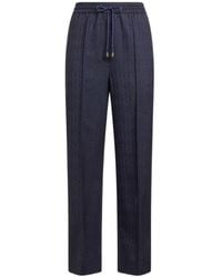 Etro - Wool Jacquard Jogging Trousers - Lyst