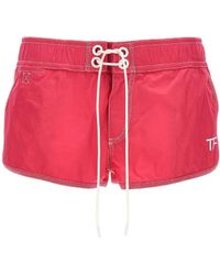 Tom Ford - Logo Printed Drawstring Shorts - Lyst