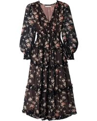 chinese dress ladies Devina Silk Chiffon Lace Maxi Dress Orchid Ice / Xs main image 0