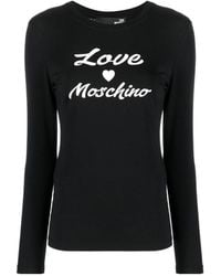 Moschino - Logo Details Long-Sleeved T-Shirt - Lyst