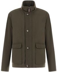 Herno - High Neck Buttoned Jacket - Lyst