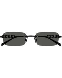 Gucci - Eyewear Rectangular Frame Sunglasses - Lyst