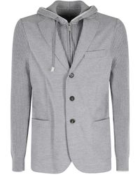 Eleventy - Hooded Casual Jacket - Lyst