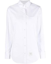 Thom Browne - Logo-Patch Button-Up Poplin Shirt - Lyst