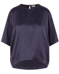Brunello Cucinelli - Keyhole Crewneck Top - Lyst