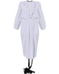 Balenciaga - Lace-Up Midi Dress - Lyst