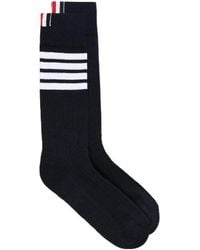Thom Browne - 4-Bar Stripes Knitted Socks - Lyst