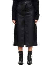 Rag & Bone - Sid Faux-Leather Midi Skirt - Lyst