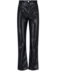 Nanushka - High-Rise Straight-Leg Pants - Lyst