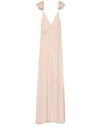 forte_forte - Ruffled-Sleeve V-Neck Maxi Dress - Lyst