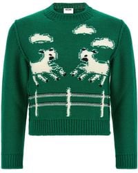 Moschino - Extra-Fine Merino Wool Intarsia Sweater - Lyst