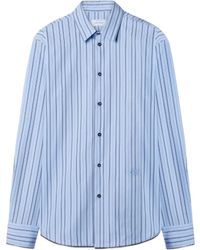 Off-White c/o Virgil Abloh - Striped Curved Hem Shirt - Lyst