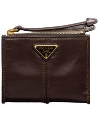 Prada - Triangle-Logo Bi-Fold Wallet - Lyst