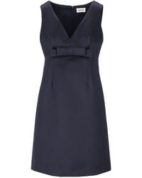 P.A.R.O.S.H. - Bow-Detail V-Neck Dress - Lyst