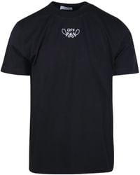 Off-White c/o Virgil Abloh - Logo Printed Crewneck T-Shirt - Lyst