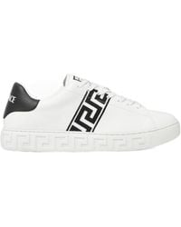 Versace - 'Greca' Embroidered Sneakers - Lyst