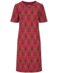 Laura Urbinati - Floral-Print Short-Sleeve Midi Dress - Lyst