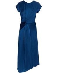 Victoria Beckham - Midi Aria Twist-Detail Dress - Lyst