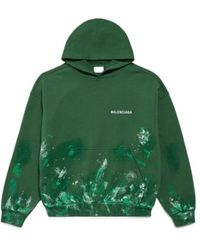 Balenciaga - Paint Splatter Medium Fit Hoodie - Lyst