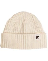 Golden Goose - Star Patch Ribbed Beanie - Lyst