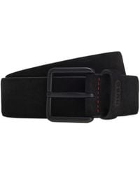 BOSS - Suede Belt With Tonal Pin Buckle - Lyst