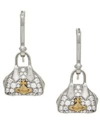 Vivienne Westwood - Yasmine Orb-Plaque Crystal-Embellished Earrings - Lyst