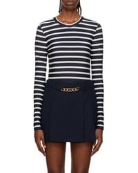 Valentino - Striped Knitted Top - Lyst
