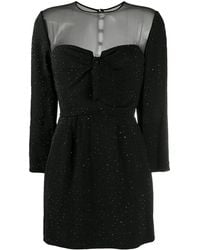 Saint Laurent - Short Crystal-Embellished Dress - Lyst