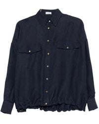 Brunello Cucinelli - Chest-Pocket Elasticated-Hem Shirt - Lyst