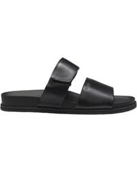 BOSS - Touch-Strap Leather Sandals - Lyst