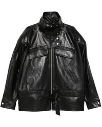 Entire studios - High Collar Belted Jacket - Lyst