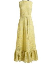 Etro - Floral Macramé Lace Long Sleeveless Dress With Belt - Lyst