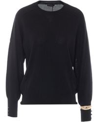 Liu Jo - Studded Cuff Knitted Sweater - Lyst